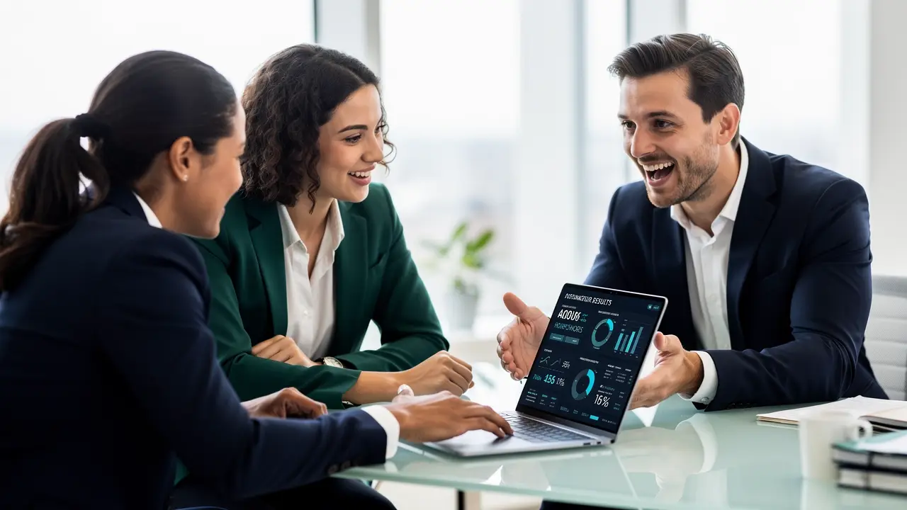 Presenting automation results and hours saved to a small business team