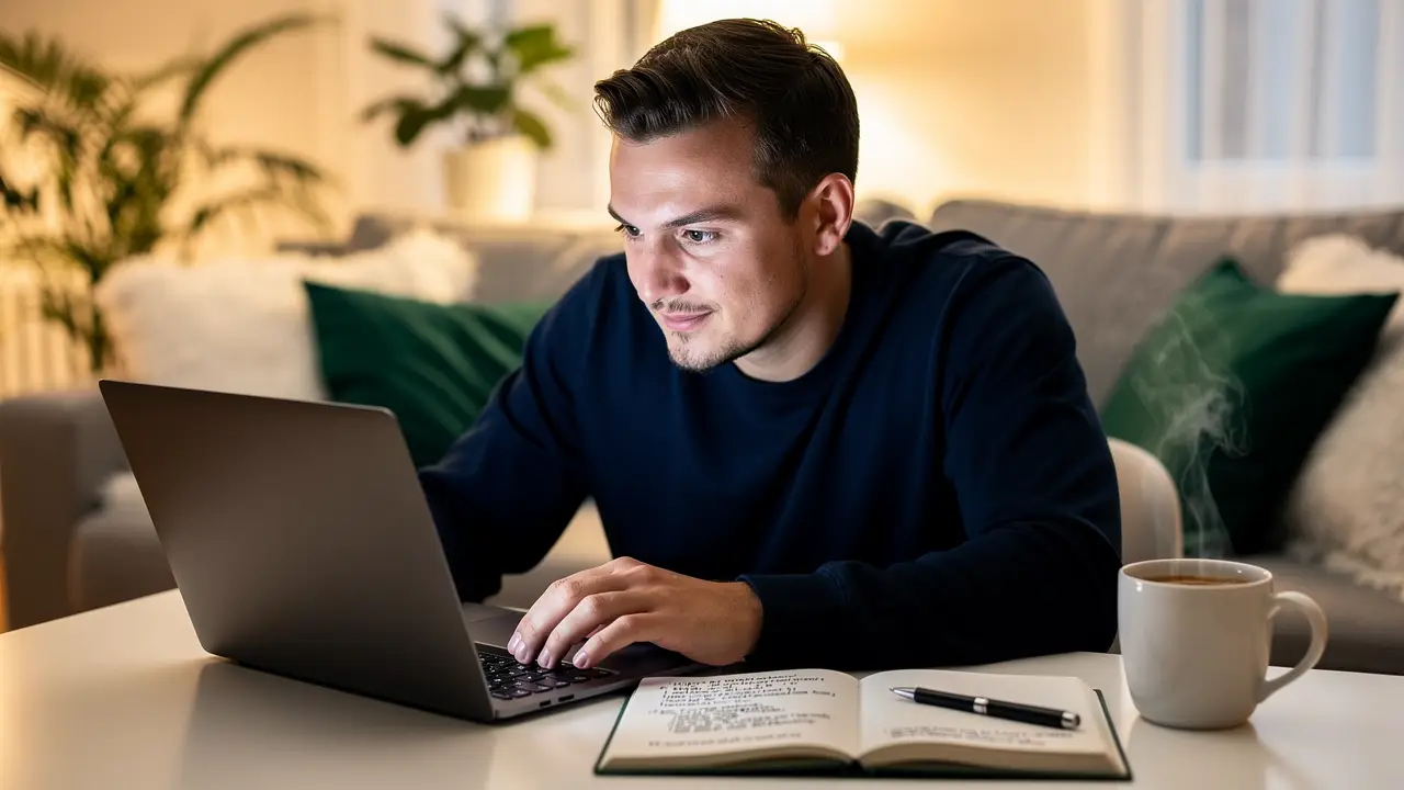 A career-changer learning to code at home in the evening instead of paying bootcamp tuition