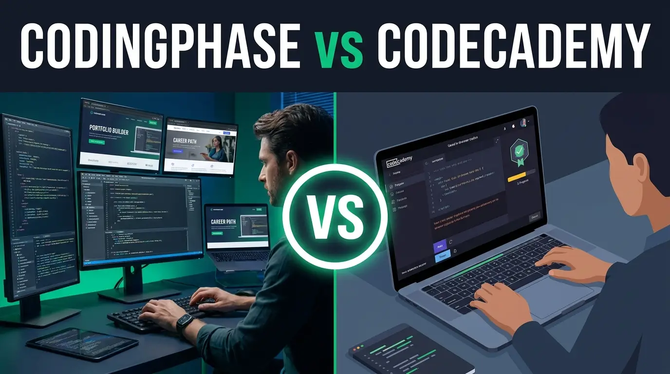 CodingPhase vs Codecademy: An Honest Comparison From the People Behind One of Them