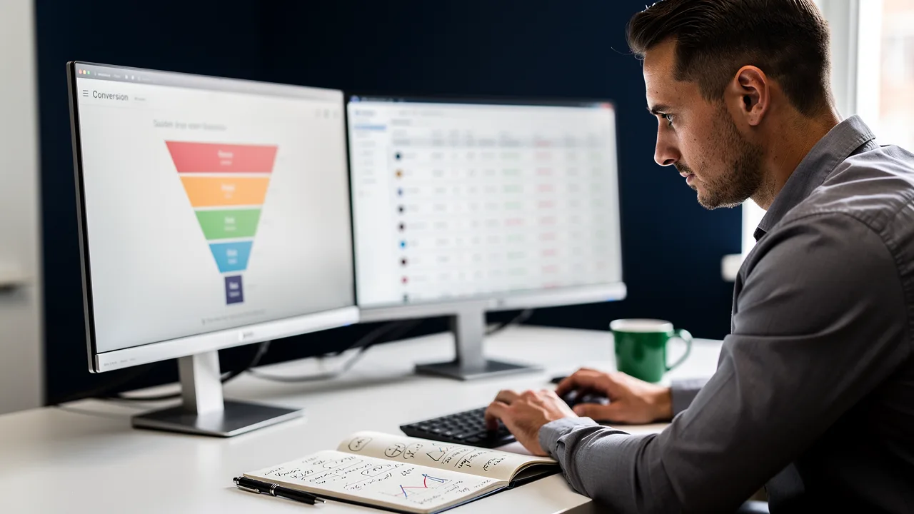 Ecommerce analyst investigating a drop in conversion rate