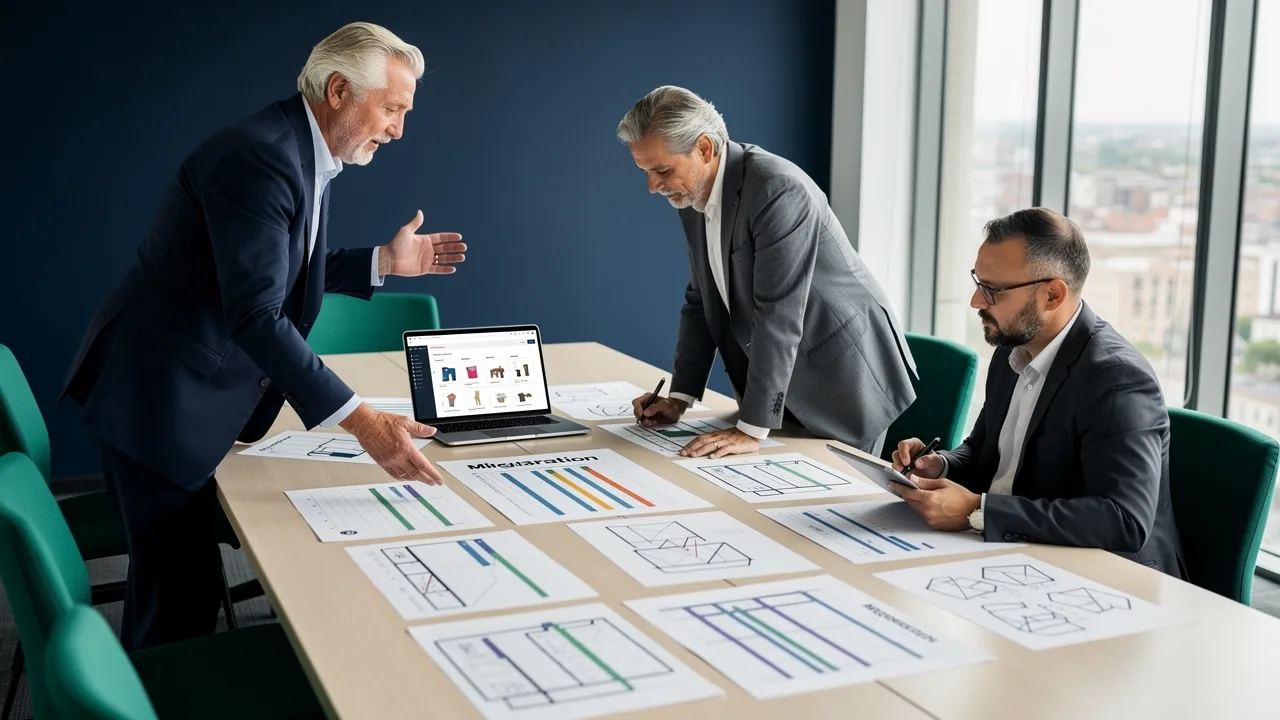 Ecommerce leadership team planning a platform migration