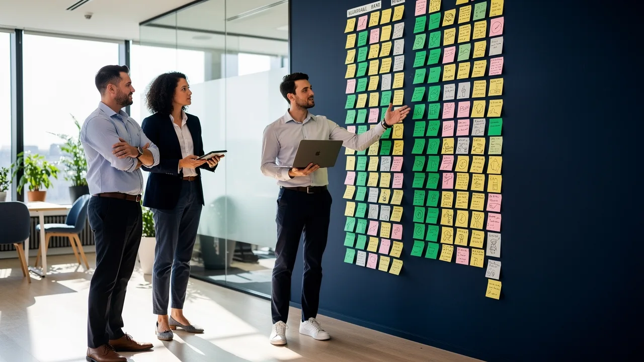 Ecommerce product manager planning the store roadmap with the team