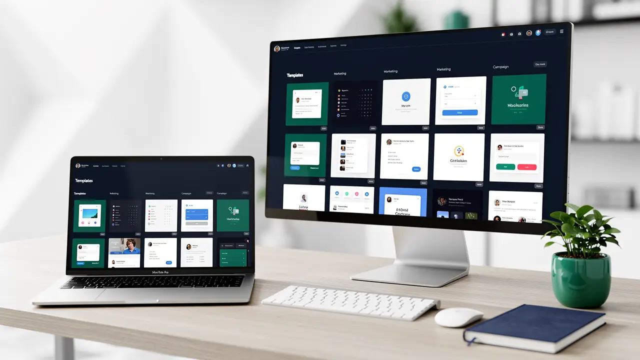 Email developer portfolio shown as a grid of polished template thumbnails