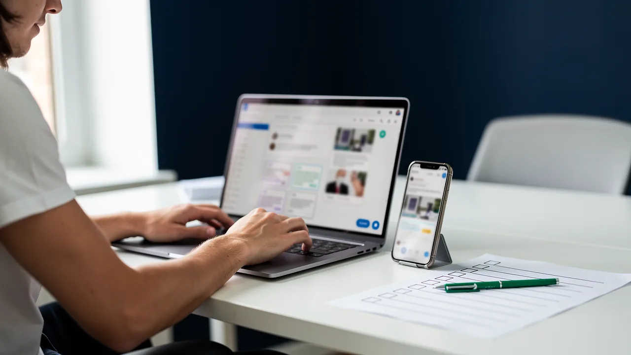 Email marketing coordinator building a campaign in the platform