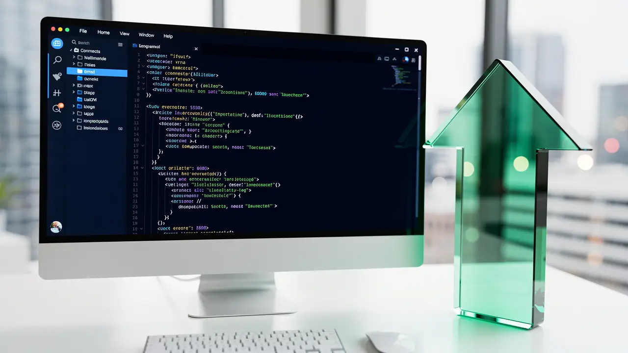 HTML email code beside an upward career-growth arrow