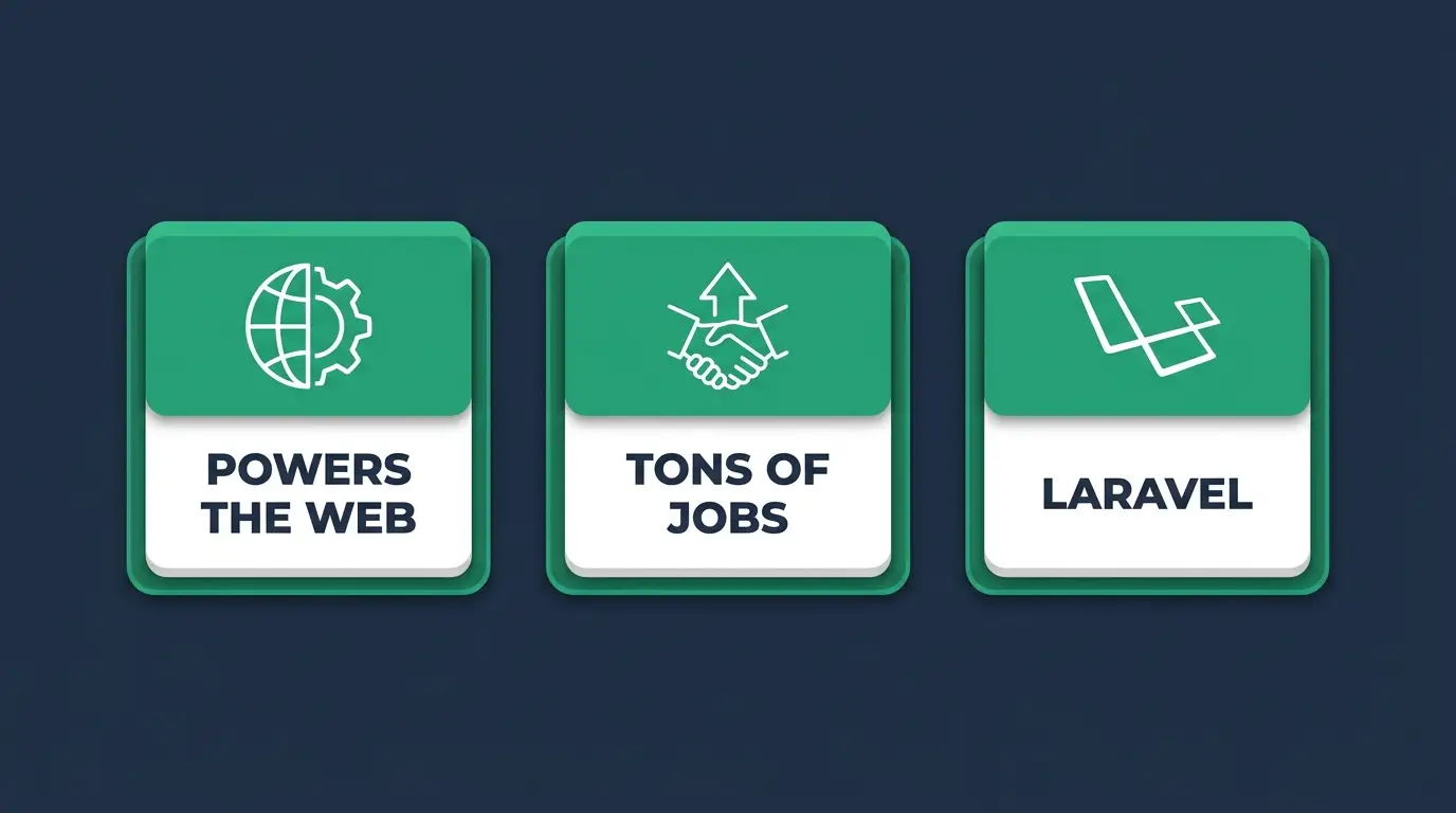 Why PHP is a good career: it powers the web, tons of jobs, and Laravel