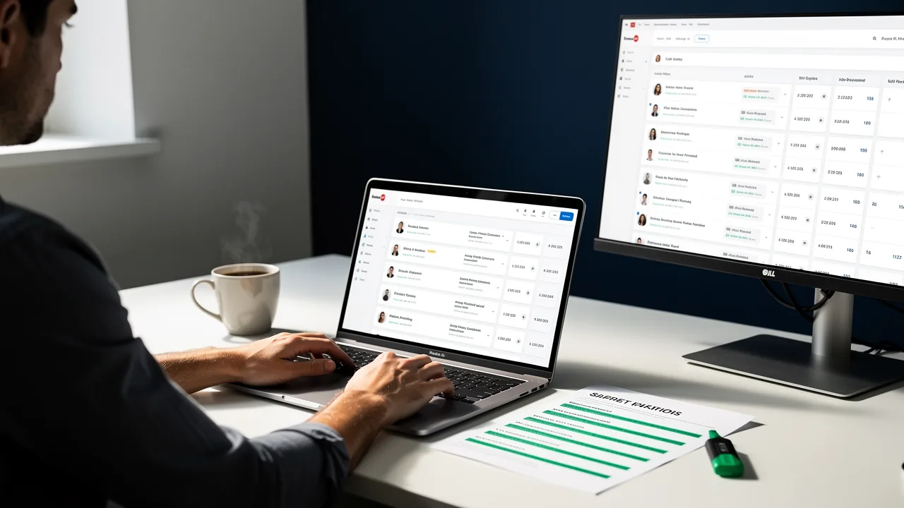 Job board search results showing many different marketing job titles