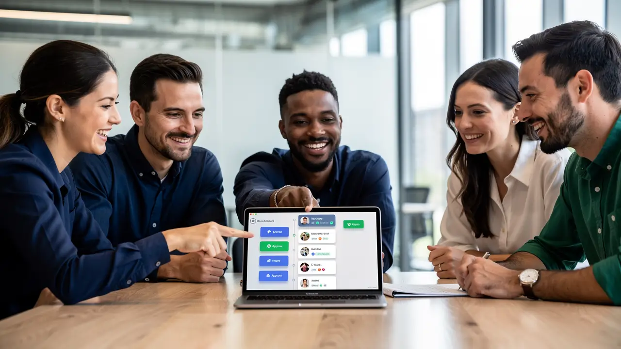 An automated AI content pipeline queueing social posts for human approval