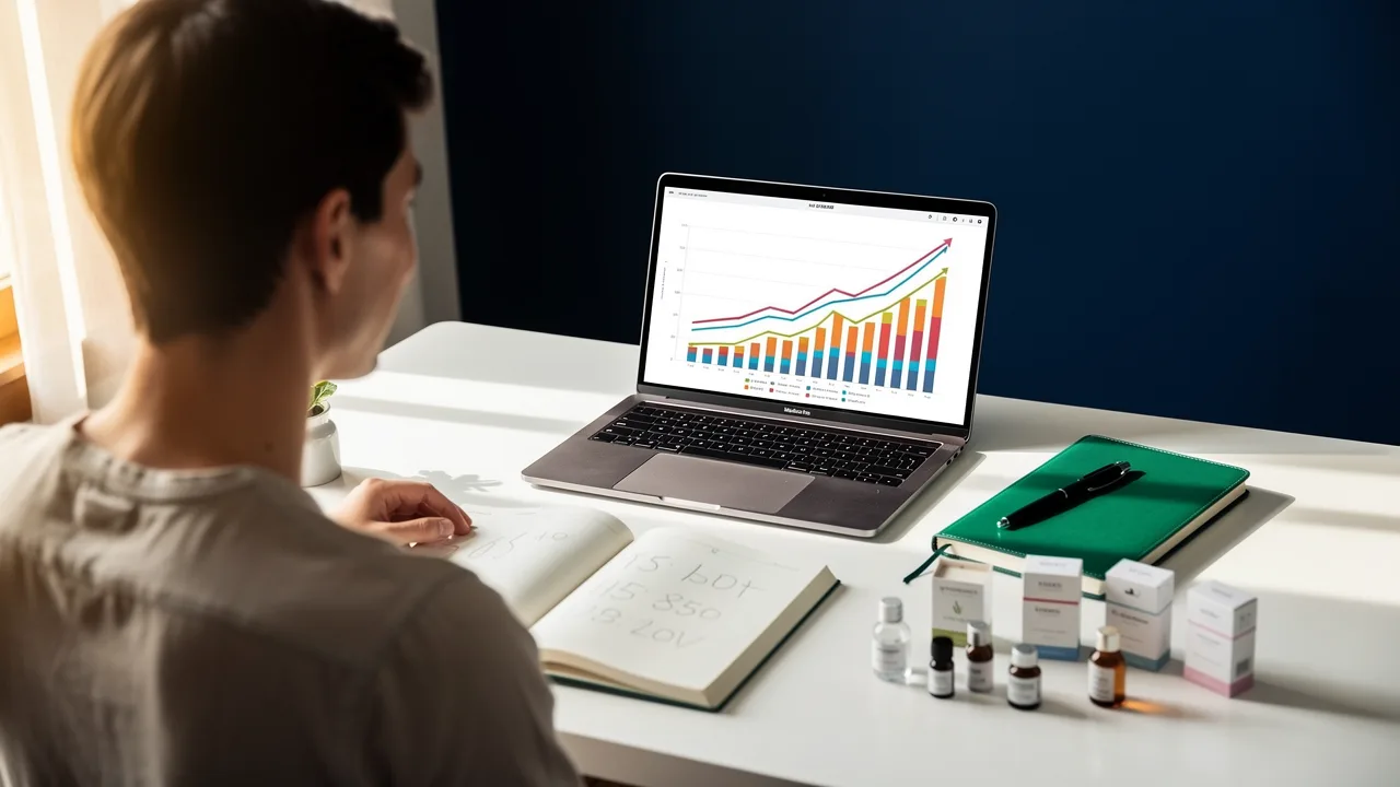 Online store manager tracking store performance over time