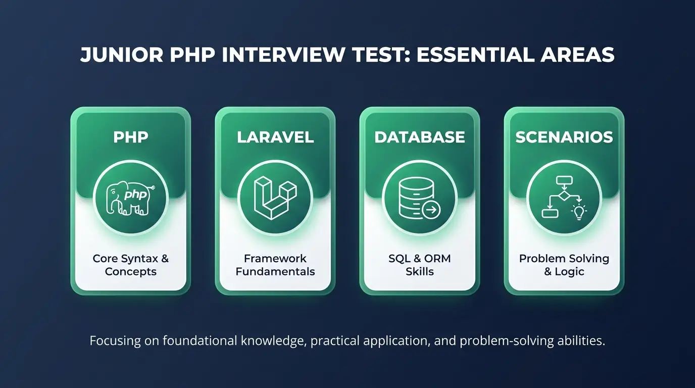 What junior PHP interviews test: PHP, Laravel, database and scenarios