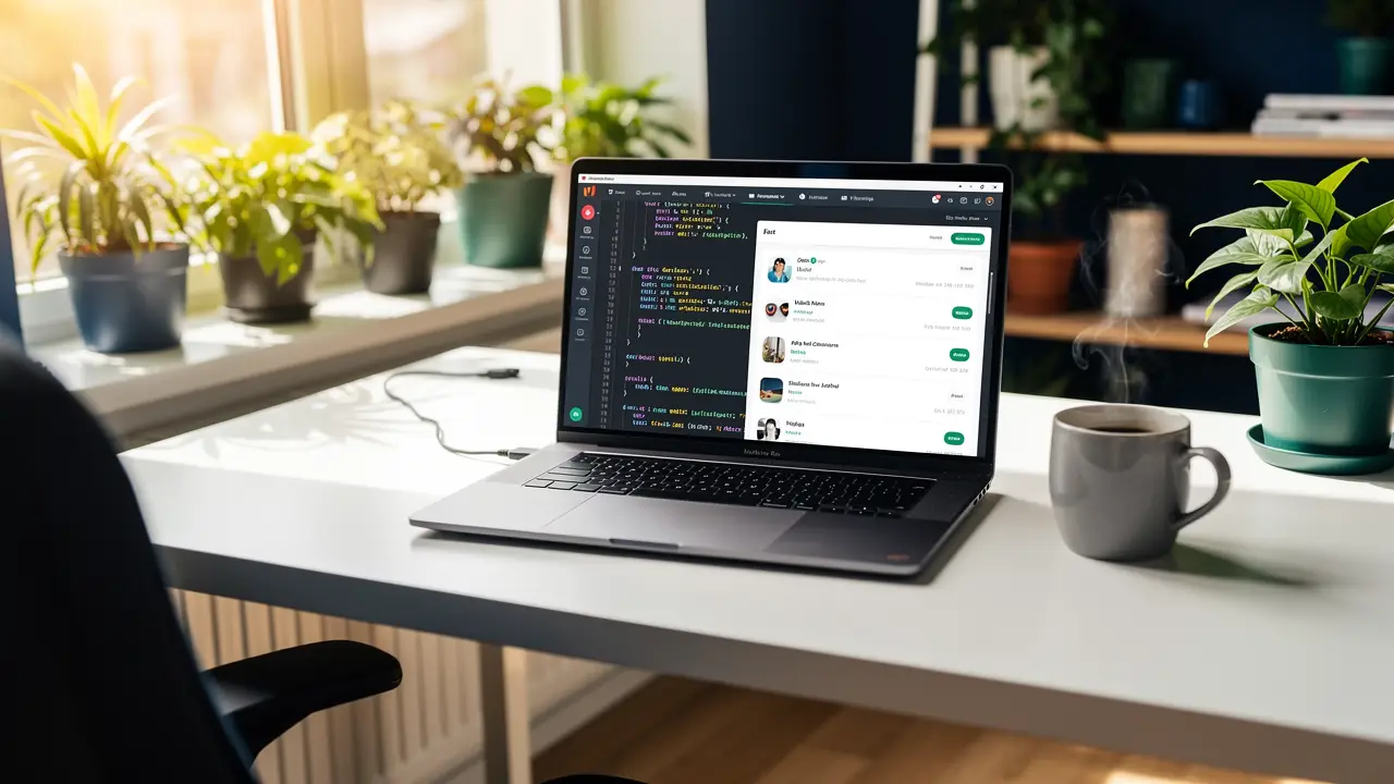 A remote home office set up for PHP and Laravel development work