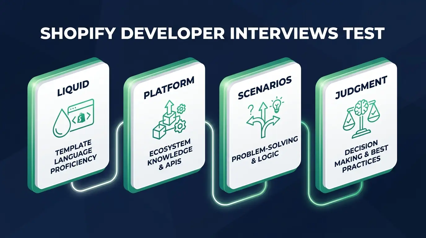 What Shopify developer interviews test: Liquid, platform knowledge, scenarios and judgment