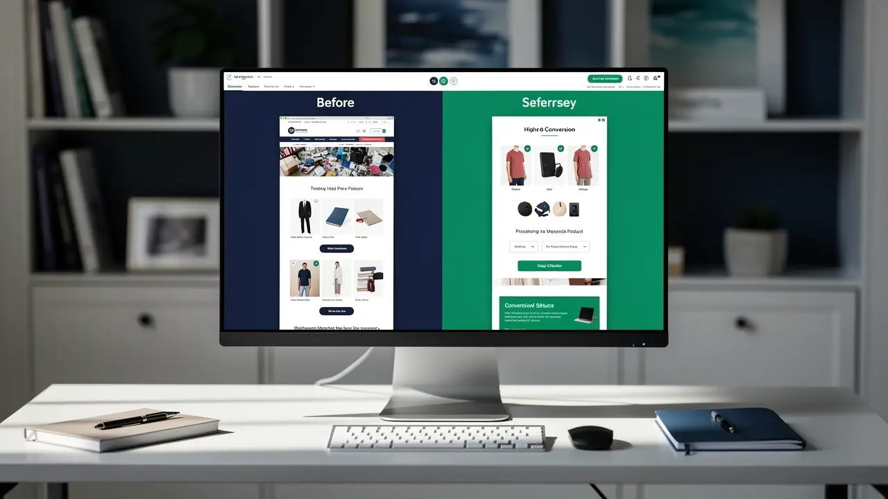 A before-and-after conversion-rate optimization of an ecommerce product page