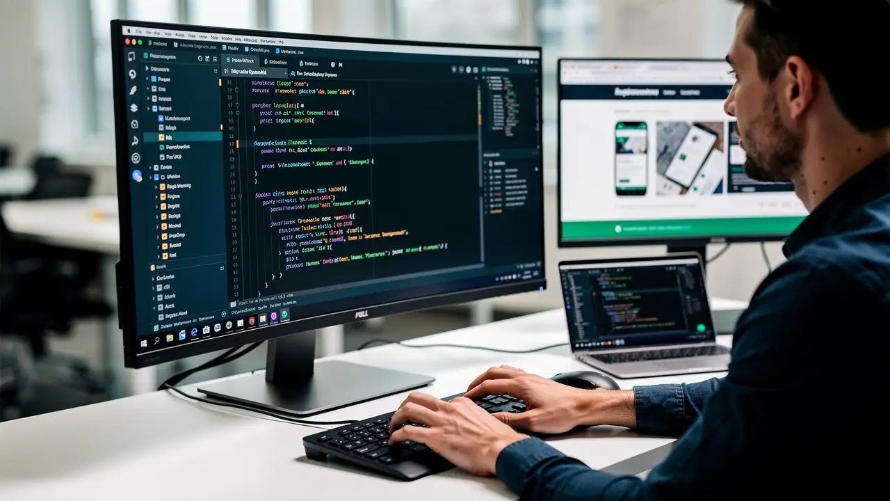 A general web developer building a generic site in a code editor