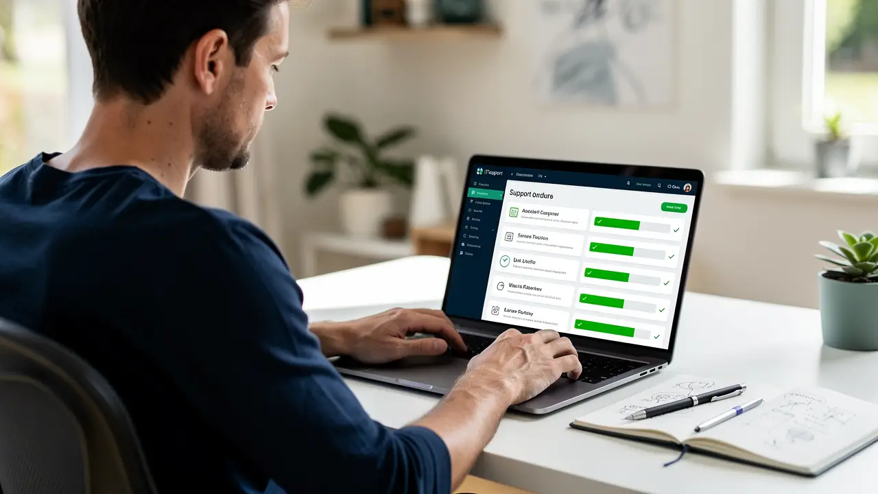 Completing an online IT-support certification course