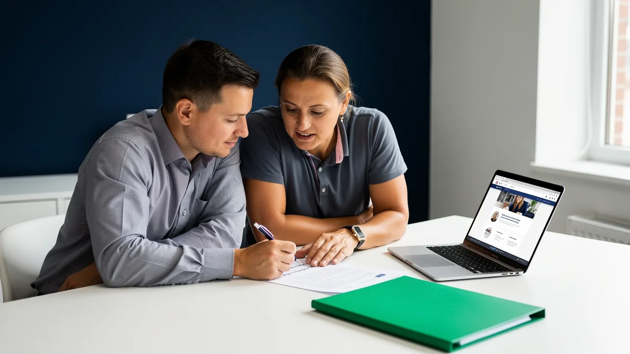 Web content manager job description being reviewed before hiring