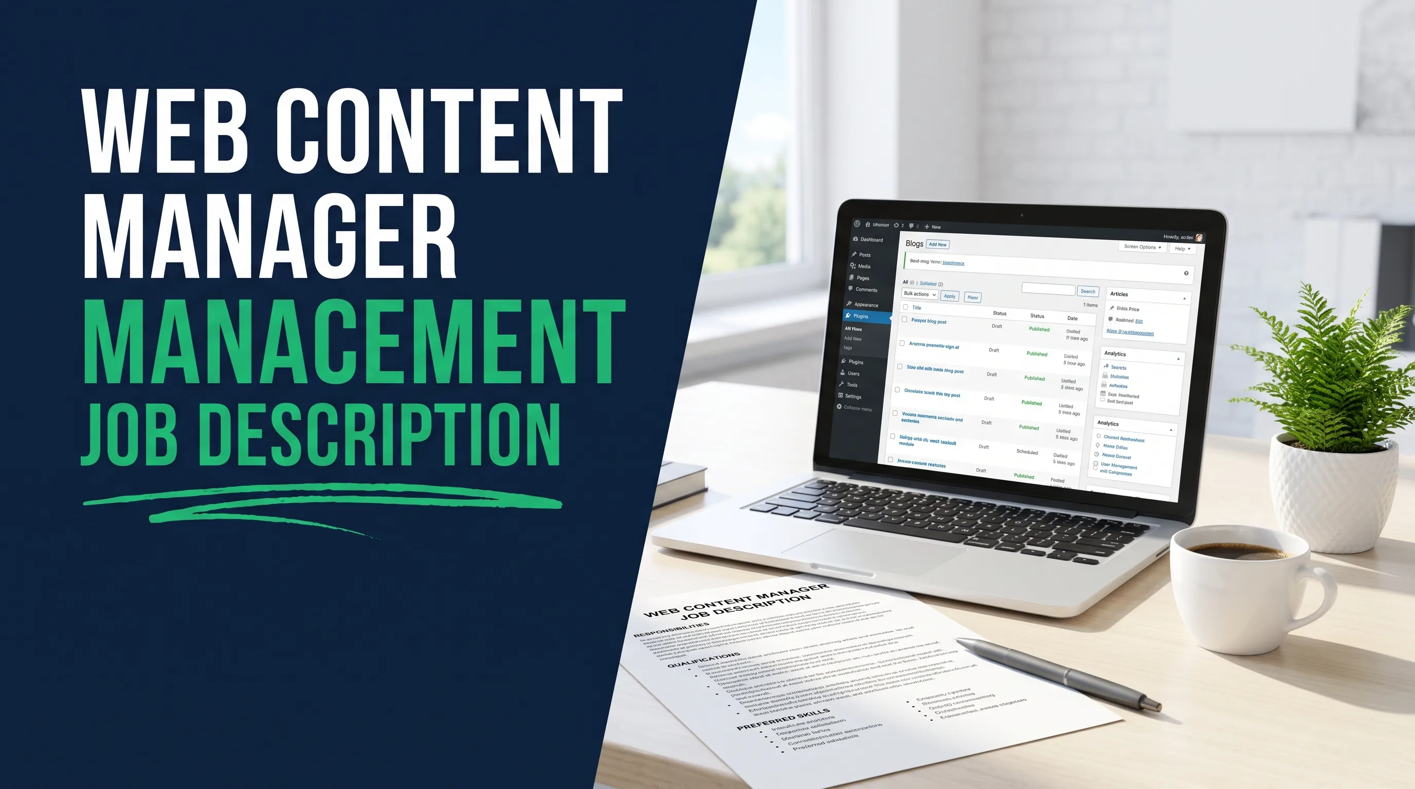 Web Content Manager Job Description (With the Subtext Included)