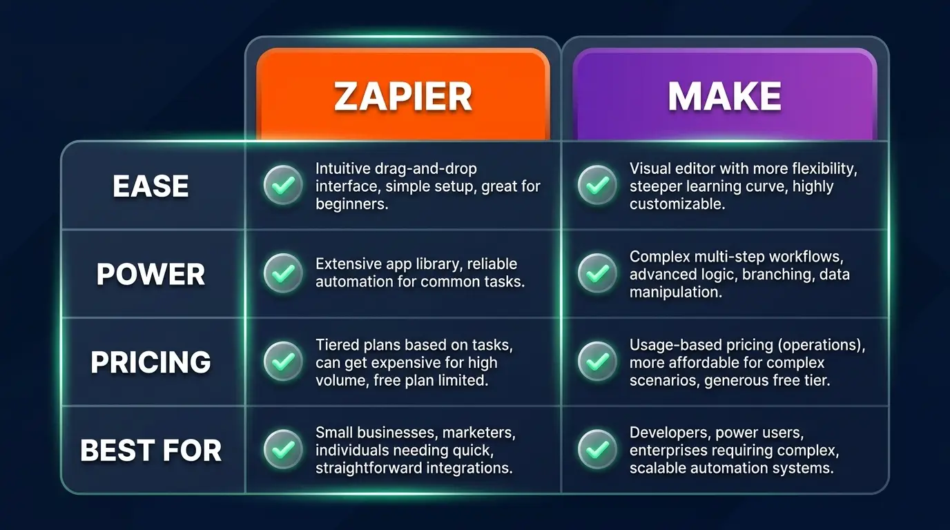 A concept comparing pricing and scaling of two automation platforms