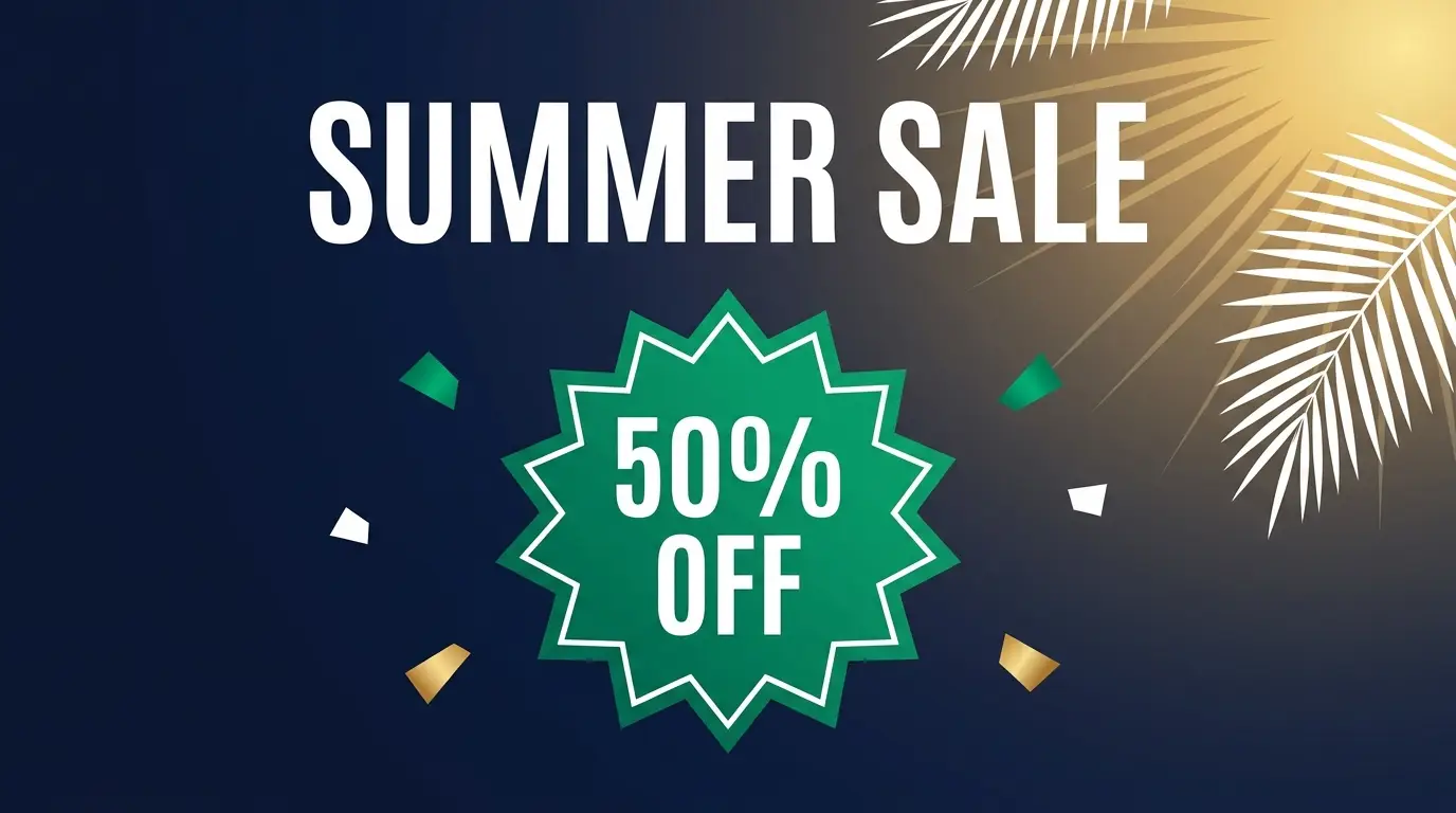 Summer Sale. 50% off every course and career path.